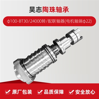 昊志/陶珠轴承/φ100-BT30/24000转/配联轴器(电机轴端φ22)